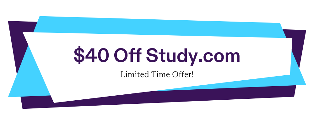 $40 off study.com promotion